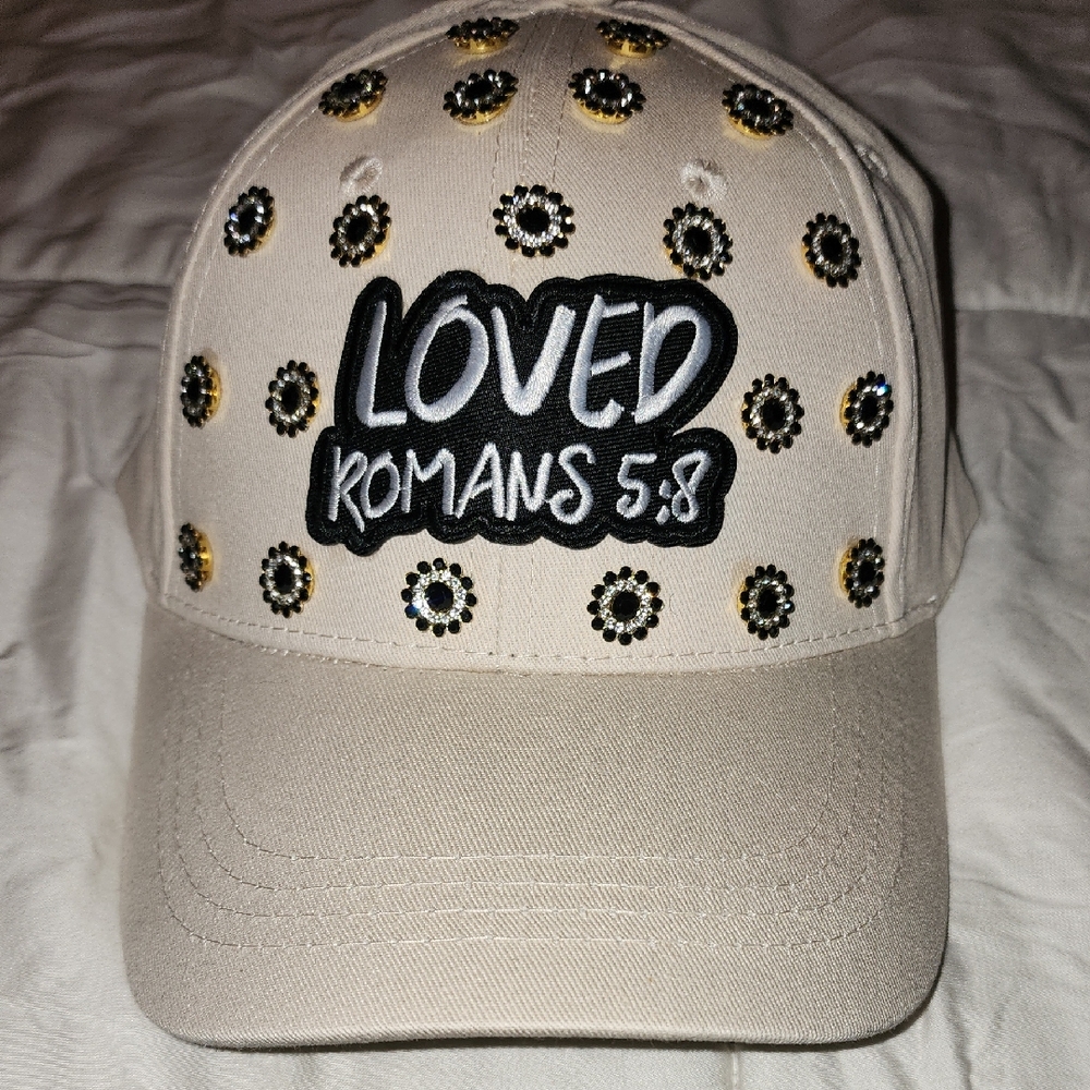 Beige Loved Cap with Black and Gold Accents